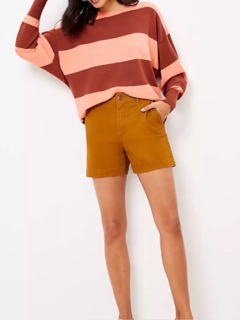 Nwt Loft The Washed Twill Shorts Sz 0